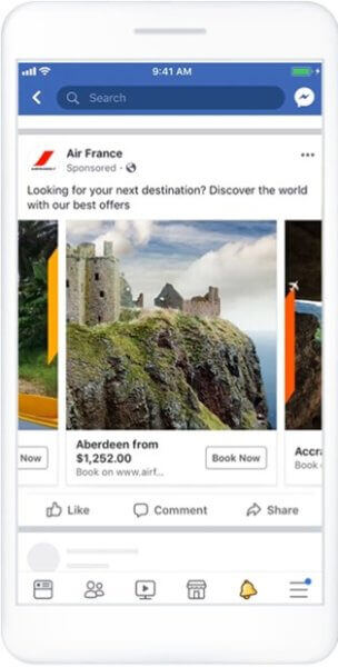 sample facebook carousel ad