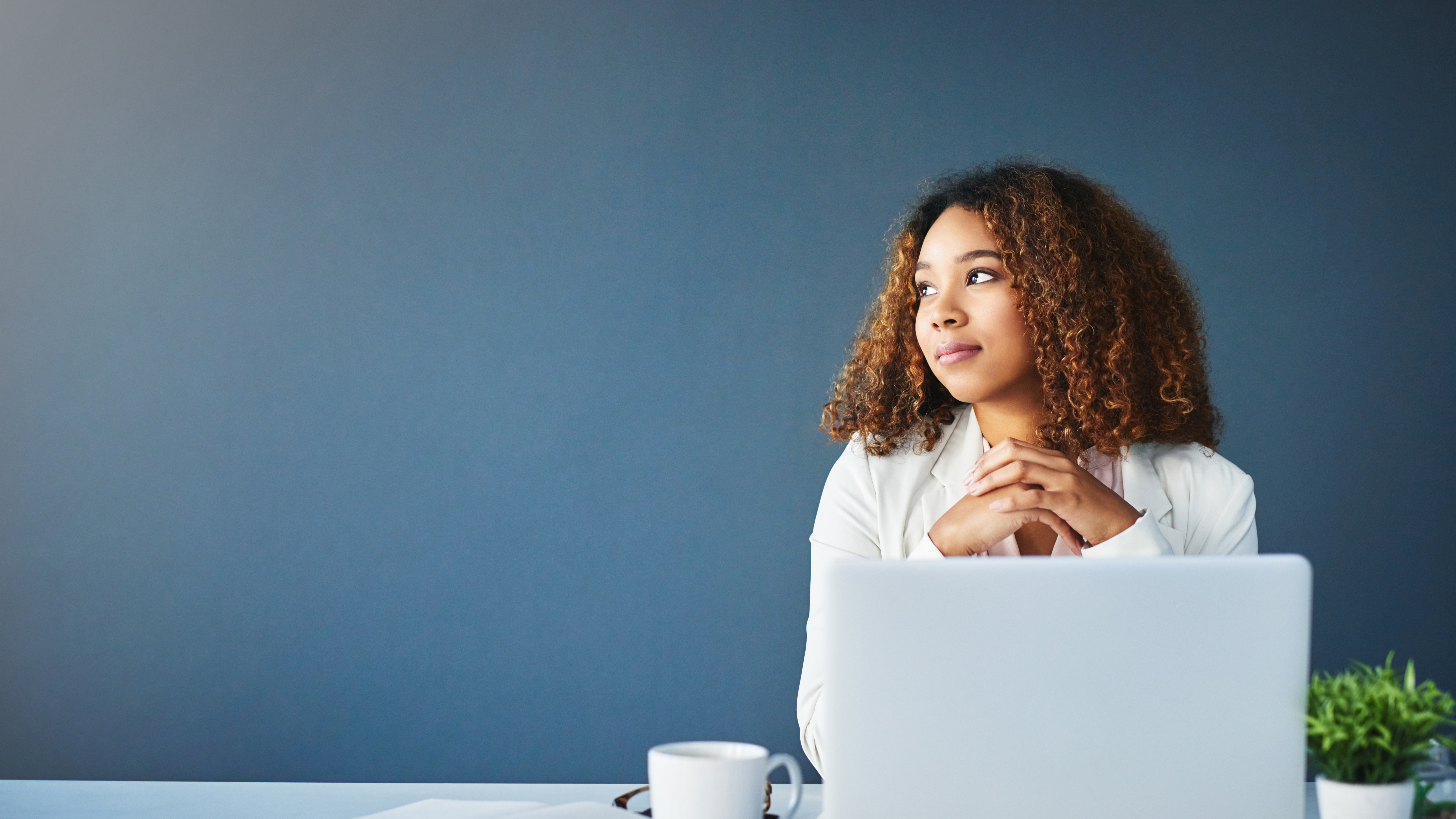 woman looking to the past for insights to asses marketings strategy decisions for the year ahead